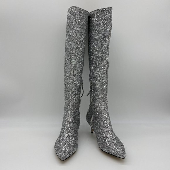 long glitter boots